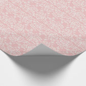 ピンク淡い色ののレース，白，ヴィンテージ,ビクトリアン,ガーリーかわいい ラッピングペーパー (角)