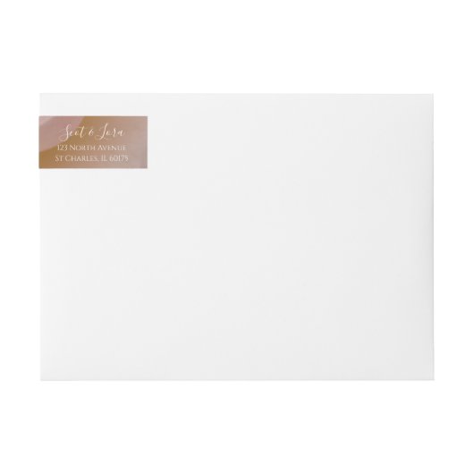 ピンク淡い色ののローズフローラ結婚式の日付を保存 ラップアラウンドラベル (正面)