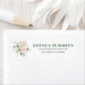 ピンク淡い色ののローゼズブーケ ラベル (インサイチュ)