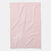 ピンク淡い色のの名前を追加する手の色の一致 キッチンタオル (縦)