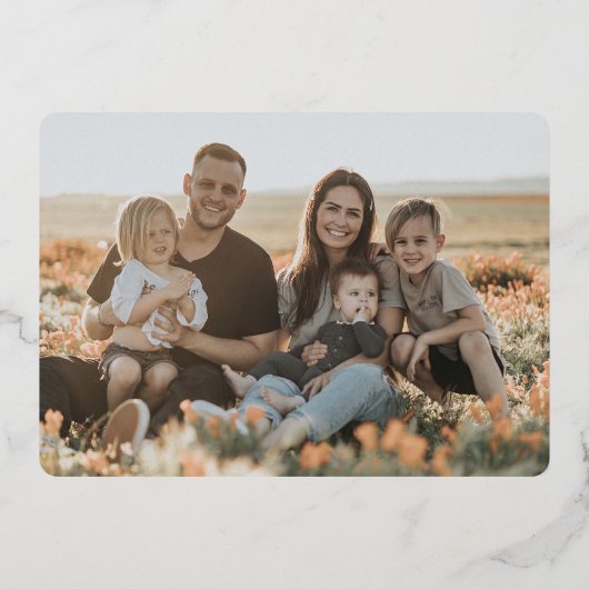 ピンク淡い色のの季節の挨拶レトロ星写真 箔シーズンカード (裏面)