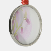 ピンク淡い色のの水彩洗いラウンドオーナメント メタルオーナメント (右)