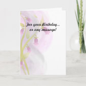 ピンク淡い色のの水彩洗剤 カード (正面)