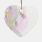 ピンク淡い色のの水彩洗剤 セラミックオーナメント (正面)