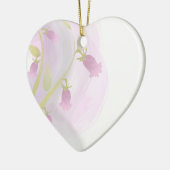 ピンク淡い色のの水彩洗剤 セラミックオーナメント (左)