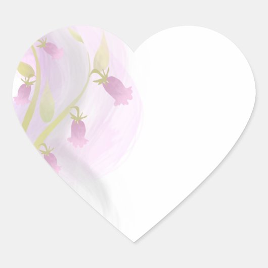 ピンク淡い色のの水彩洗剤 ハートシール (正面)