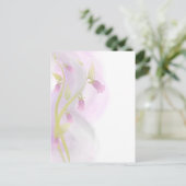 ピンク淡い色のの水彩洗剤 ポストカード (スタンド正面)