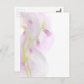 ピンク淡い色のの水彩洗剤 ポストカード (正面/裏面)