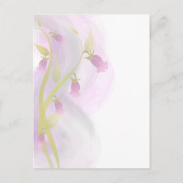 ピンク淡い色のの水彩洗剤 ポストカード