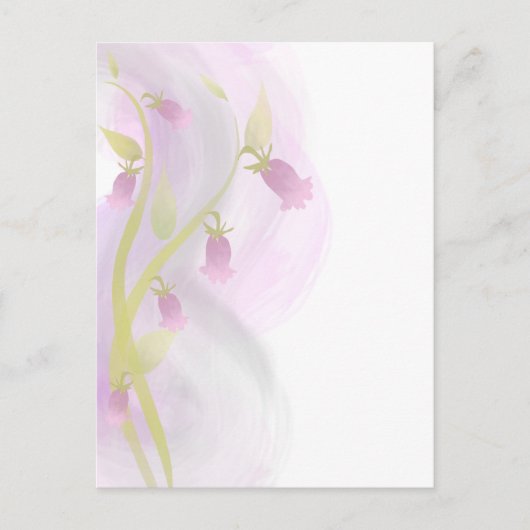 ピンク淡い色のの水彩洗剤 ポストカード (正面)