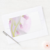 ピンク淡い色のの水彩洗剤 長方形シール (封筒)