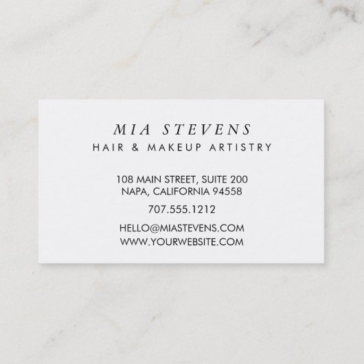 ピンク淡い色のの水彩白ストライプ色 名刺 (裏面)