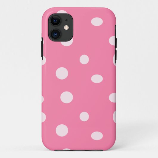 ピンク淡い色のの水玉模様 Case-Mate iPhoneケース (裏面)