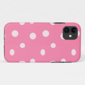 ピンク淡い色のの水玉模様 Case-Mate iPhoneケース (裏面(横))