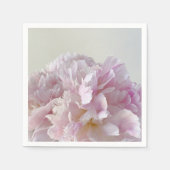 ピンク淡い色のの牡丹が閉じる スタンダードカクテルナプキン (正面)