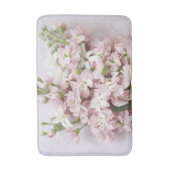 ピンク淡い色のの花 バスマット (正面縦)