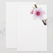ピンク淡い色のの花 便箋 (正面/裏面)
