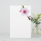 ピンク淡い色のの花 便箋 (スタンド正面)