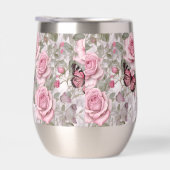 ピンク淡い色のの蝶とバラフローラ (右面)