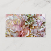 ピンク淡い色のアジサイとベビー息 名刺 (裏面)