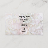 ピンク淡い色のアジサイとベビー息 名刺 (正面)