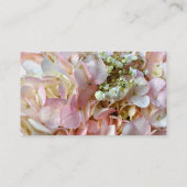 ピンク淡い色のアジサイとベビー息 名刺 (裏面)