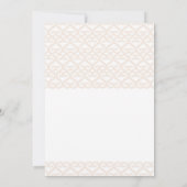 ピンク淡い色のカボチャ秋インラブブライダルシャワー 招待状 (裏面)