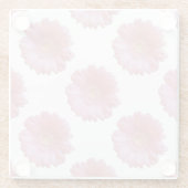 ピンク淡い色のガーベラデイジー ガラスコースター (裏面)