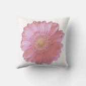 ピンク淡い色のガーベラデイジー クッション (裏面)