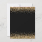 ピンク淡い色のグリッターグラムエッジ&ドレススウィート16 出欠カード (裏面)