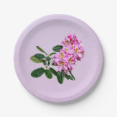 ピンク淡い色のシャクナゲ ペーパープレート (正面)