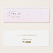 ピンク淡い色のスグラデーションクリプトスタッドイヤリング表示 (正面&裏面)