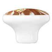 ピンク淡い色のダリア セラミックノブ (側面)