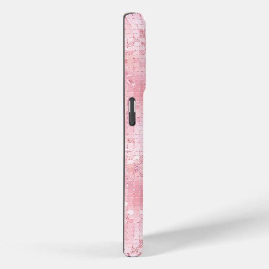 ピンク淡い色のディスコ鏡グリッター |モノグラカスタムム Case-Mate iPhoneケース (裏面 / 右)