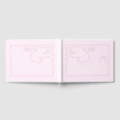 ピンク淡い色のドベモダンベビーお祝いゲストブック ゲストブック (全面)