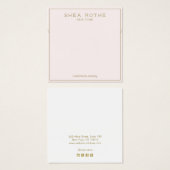 ピンク淡い色のネックレス表示カード (正面&裏面)