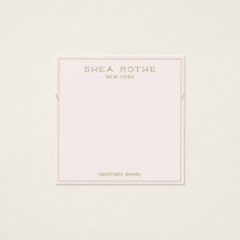 ピンク淡い色のネックレス表示カード