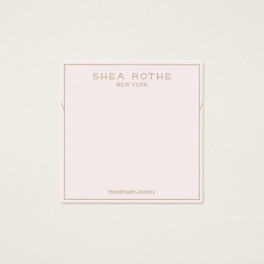 ピンク淡い色のネックレス表示カード (正面)
