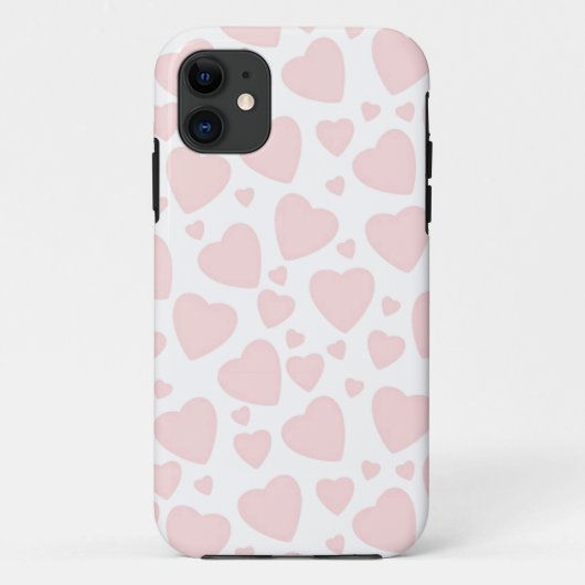 ピンク淡い色のハート Case-Mate iPhoneケース (裏面)