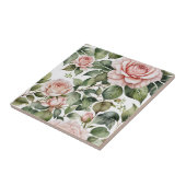 ピンク淡い色のバラのシームレスセラミックタイル タイル (側面)