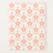 ピンク淡い色のピーチボホフローラフラワーアートデコール プランナー手帳 (裏面)