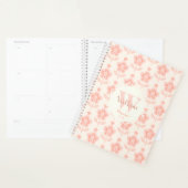 ピンク淡い色のピーチボホフローラフラワーアートデコール プランナー手帳 (ディスプレー)