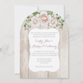 ピンク淡い色のファームハウスバーンウッド結婚式招待状 招待状 (正面)