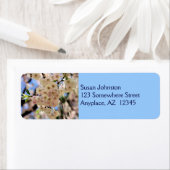 ピンク淡い色のフラワーズ住所 シール (インサイチュ)