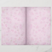 ピンク淡い色のフローラシャビースクラップブック紙 (裏面)