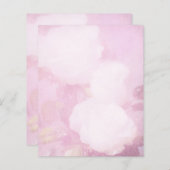 ピンク淡い色のフローラスクラップブック紙 (正面/裏面)