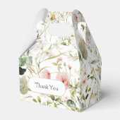 ピンク淡い色のフローラ結婚式の引き出物 フェイバーボックス (裏面サイド)
