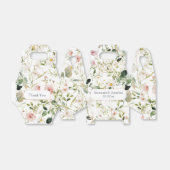 ピンク淡い色のフローラ結婚式の引き出物 フェイバーボックス (折り畳みなし)