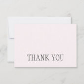 ピンク淡い色のフローラ葬式の忌引きありがとう サンキューカード (正面)