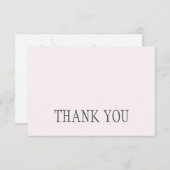 ピンク淡い色のフローラ葬式の忌引きありがとう サンキューカード (正面/裏面)